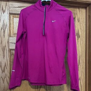 Nike Fuchsia Half-Zip Long Sleeve Top